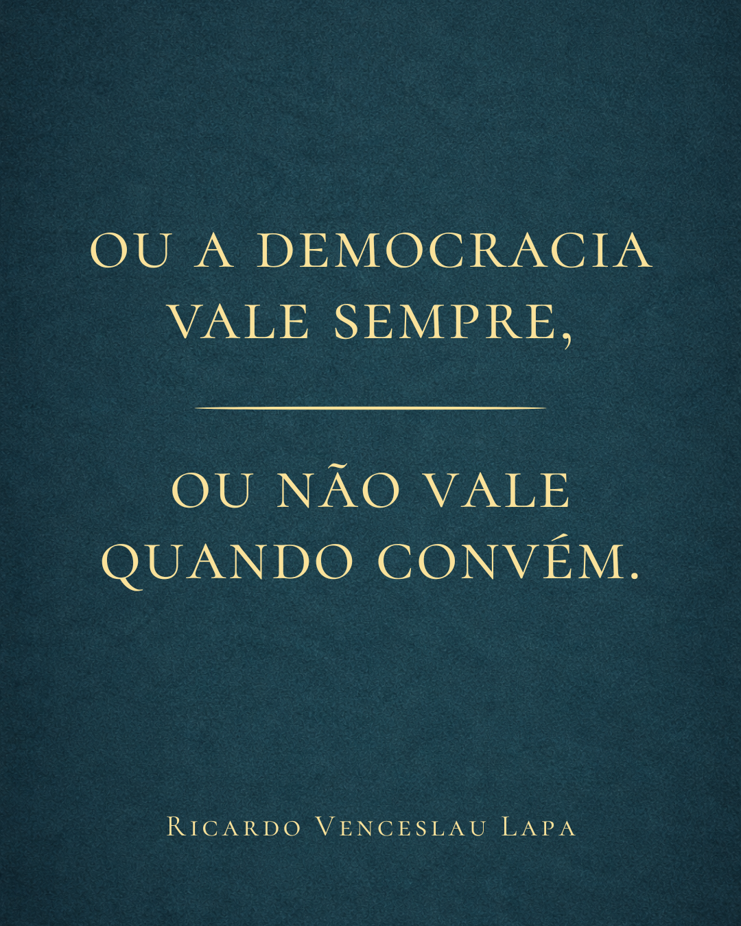 A indignação recente e com memória curta.